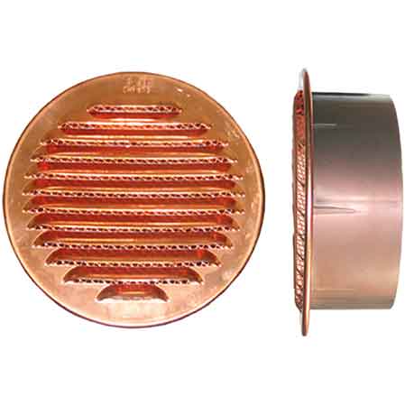 GRILLE D'AÉRATION EN CUIVRE/PLASTIQUE Ø 120 mm