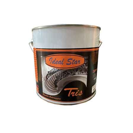 SMALTO ANTIRUGGINE IN SECCHIO 'TRIS' CARDINALE 2,5 lt - Nero Opaco