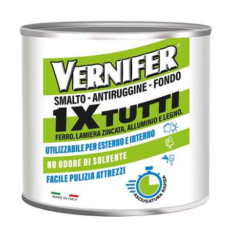 SMALTO ANTIRUGGINE FONDO '1XTUTTI' VERNIFER 500 ml - Bianco brillante