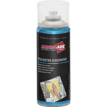 PULITORE VETRI E SCHERMI SCHIUMOSO AMBROSOL 400 ml