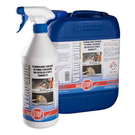 DETERGENTE PER VETRI CAMINETTI E STUFE 'VETRO STOP' 750 ml