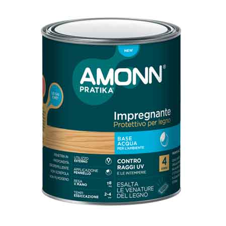 IMPREGNANTE ALL'ACQUA AMONN 0,75 lt - Noce chiaro