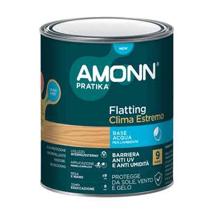 FLATTING PER ESTERNO ALL'ACQUA 'CLIMA ESTREMO' AMONN 0,75 lt - Satinato