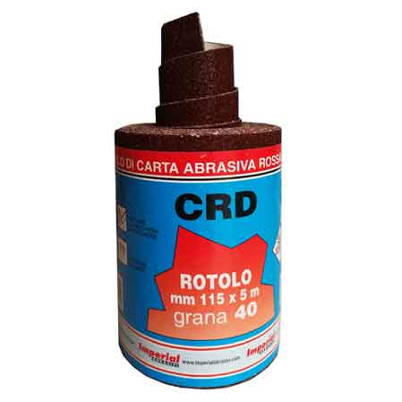 CARTA ABRASIVA 'CRD' MT 5 Grana 220 - rotolo mm 115x5 mt