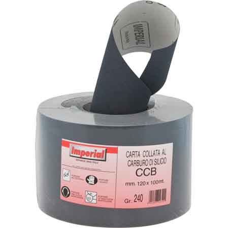 CARTA ABRASIVA 'CCB' Grana 240 - rotolo mm 120x100 mt