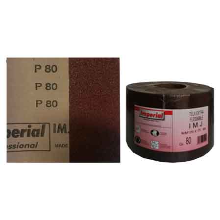 TOILE ÉMERI «IMJ» grain 100 - rouleau 120 mm x 25 m