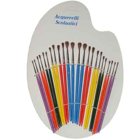 PINCEAUX AQUARELLE SUR PORTE-DOCUMENTS 24 pièces