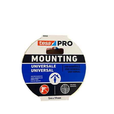 NASTRO BIADESIVO 'MOUNTING UNIVERSAL' TESA mm 19x5 mt - Colore Bianco