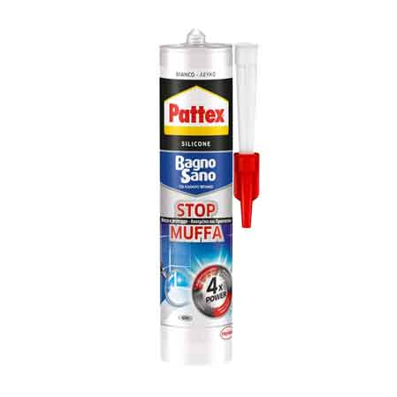 SILICONE BAGNO SANO 'STOP MUFFA' PATTEX 300 ml - Colore Bianco