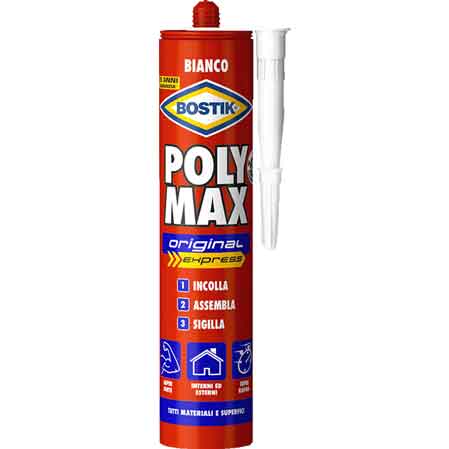 MASTIC D'ÉTANCHÉITÉ « POLY MAX ORIGINAL EXPRESS » BLANC BOSTIK 425 g