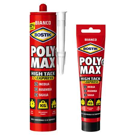 SIGILLANTE 'POLY MAX HIGH TACK EXPRESS BIANCO' BOSTIK 165 gr - Tubetto