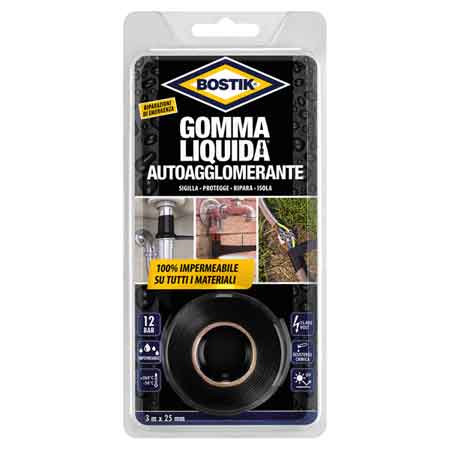 CAOUTCHOUC LIQUIDE AUTO-AGGLOMÉRANT BOSTIK 25 mm x 3 m
