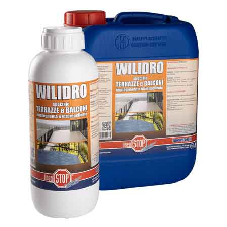 IMPERMÉABILISANT POUR BALCONS ET TERRASSES « WILIDRO » 2,5 l