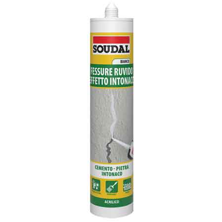 SILICONE ACRILICO EFFETTO INTONACO SOUDAL 300 ml - Bianco Ruvido