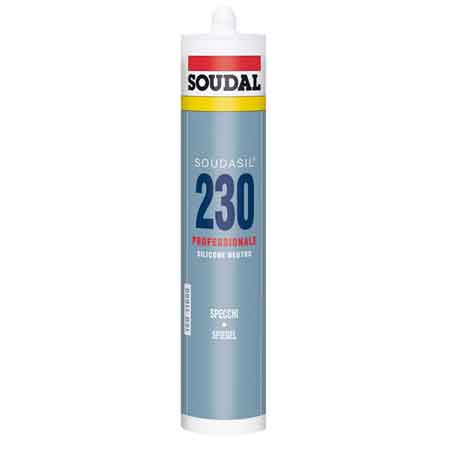 SILICONE NEUTRO PER SPECCHI SOUDAL 310 ml - Trasparente