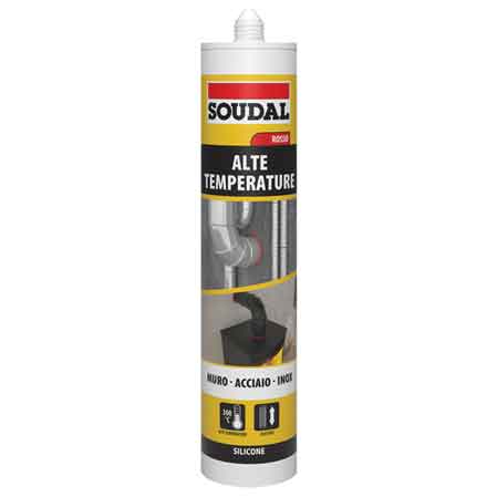 SILICONE ALTE TEMPERATURE SOUDAL 310 ml - Rosso