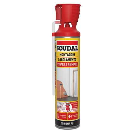 MOUSSE POLYURÉTHANE UNIVERSELLE AVEC APPLICATEUR SOUDAL 600 ml