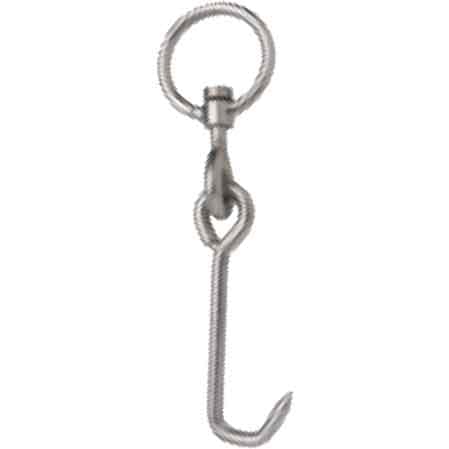 GANCIO GIREVOLE SNODATO CON ANELLO 220x6 mm