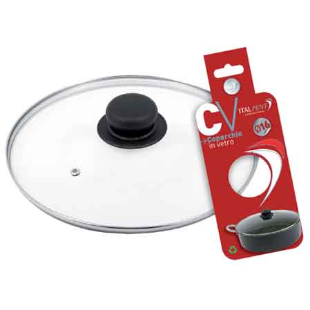 COPERCHIO IN VETRO CON POMOLO Ø 30 cm