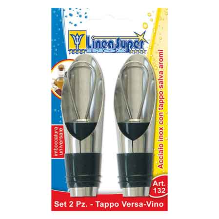 TAPPO PER BOTTIGLIE VERSA-VINO Confezione 2 pezzi