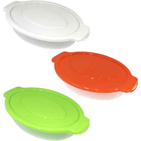 KIT RÉCIPIENTS OVALES « BIG » 1,15 L - 22x16 cm - Lot de 3 pièces