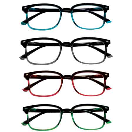 OCCHIALI DA VISTA GRADUATI 'KIT HAWAII' + 2,5 - Colore Nero/Blu