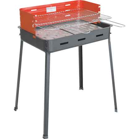 HOLZKOHLEGRILL 'GRANDE' 60x40,5x85h cm