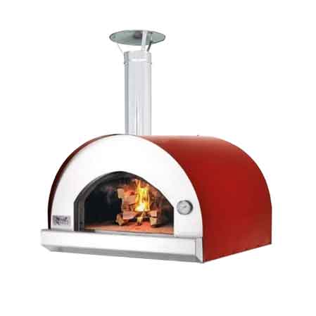 FORNO A LEGNA 'ENEA' 78x87x145h cm - Colore nero/bordeaux