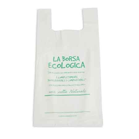 SHOPPER BIODEGRADABILE E COMPOSTABILE 36x43 cm - 10 lt