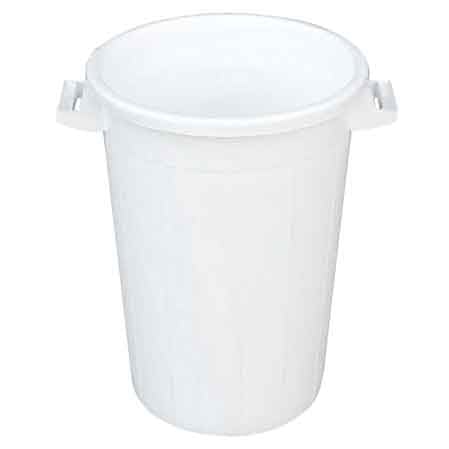 BIDONE PER RIFIUTI BIANCO 75 lt - Ø 44x60h