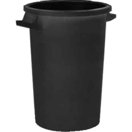 BIDONE PER RIFIUTI NERO 50 lt - Ø 44x45 h