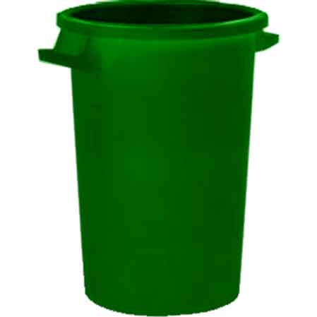 BIDONE PER RIFIUTI VERDE 75 lt - Ø 43x56h