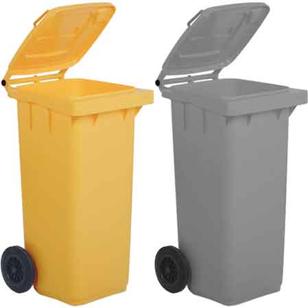 BIDONE PER LA RACCOLTA DIFFERENZIATA 240 lt - Colore marrone