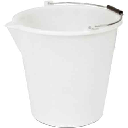 EIMER MIT AUSGUSS WEISS 17 lt
