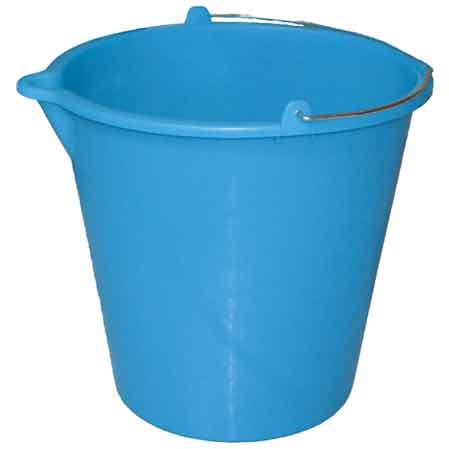 EIMER MIT AUSGUSS BLAU 12 l