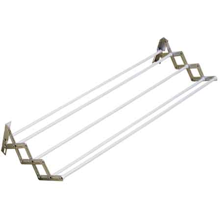STENDIBIANCHERIA DA PARETE A PANTOGRAFO 120x28 cm - 6 mt di stenditura