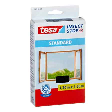 ZANZARIERA PER FINESTRE ATTACCA & STACCA 'INSECT STOP 'TESA 1,3x1,5 mt - Colore Nero