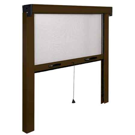 MOUSTIQUAIRE ENROULABLE VERTICALE 100x160 cm - Couleur Bronze