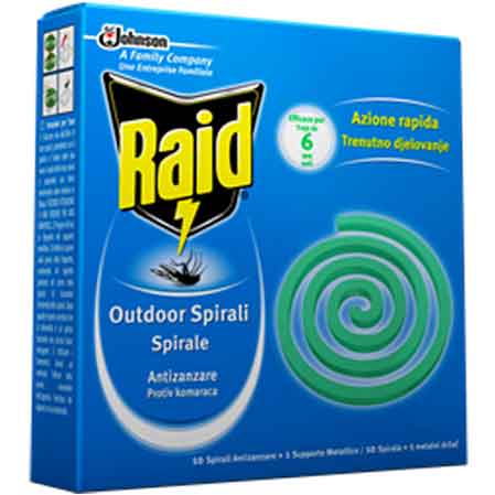 RAID SPIRALI ANTIZANZARE Confezione 10 pezzi