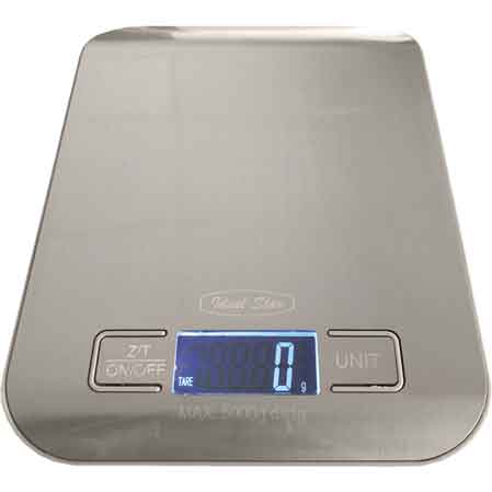 BILANCIA DIGITALE PIANA IN ACCIAIO INOX CARDINALE Capacità 5 kg
