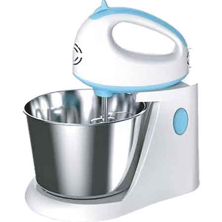 MIXER MIT EDELSTAHLRÜHRBESEN UND -SCHÜSSEL CARDINALE 150 Watt
