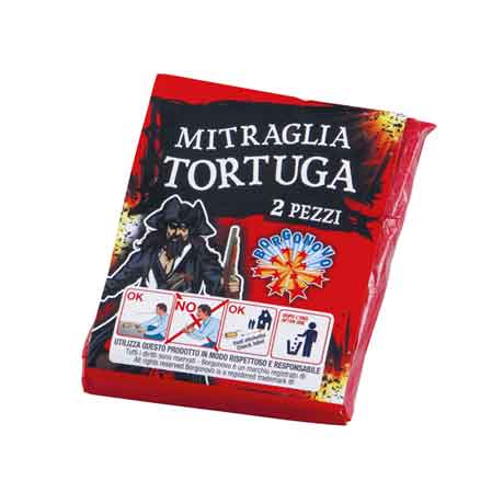 KNALLER 'MITRAGLIA TORTUGA' 80 mm - Packung 2 Stück