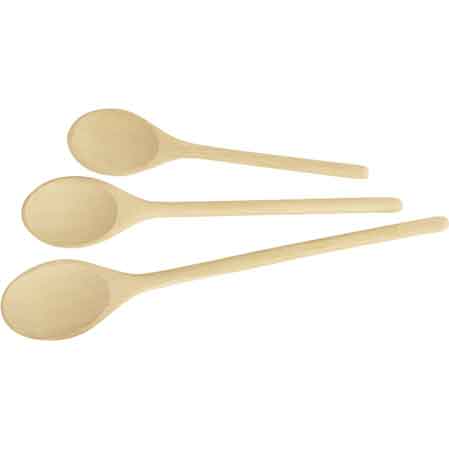 SET 3 CUCCHIAI OVALI 'WOODY' 20 cm - 25 cm - 30 cm