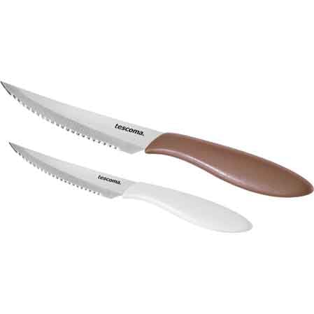 COLTELLO BISTECCA 'PRESTO' Lunghezza totale 23 cm -  Lama 12 cm - Marrone 6 pezzi