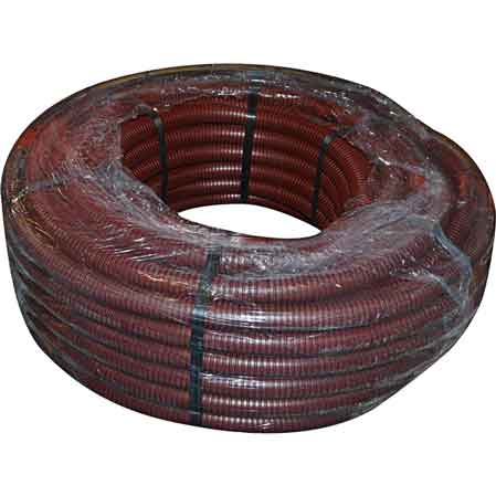 TUBO CORRUGATO CON TIRAFILO MARRONE Ø 20 mm - rotolo 100 mt