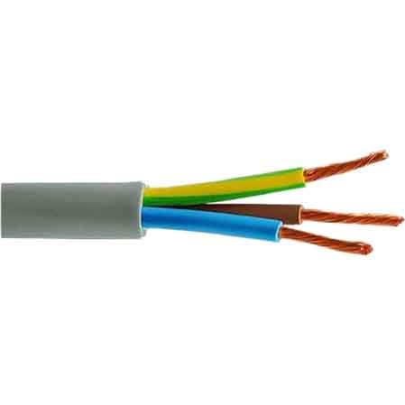 3-adriges Kabel 'GRAU' Querschnitt 3x1 mm