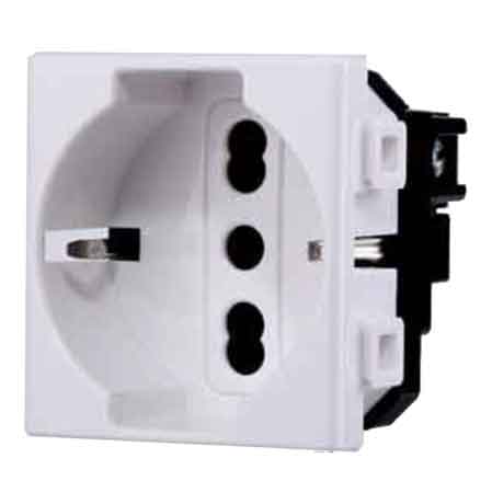 PRESA ITALIANA/TEDESCA 'SOLAR' 10/16A 250V - 2P+T