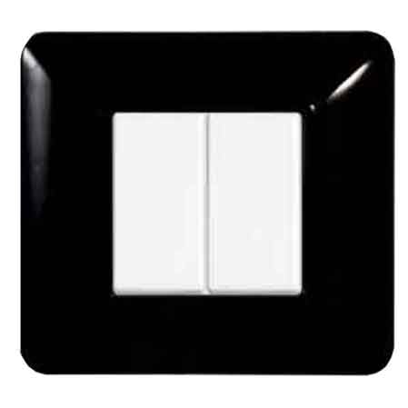 Abdeckplatte für Schalter, schwarz, 'SOLAR', 4 Module