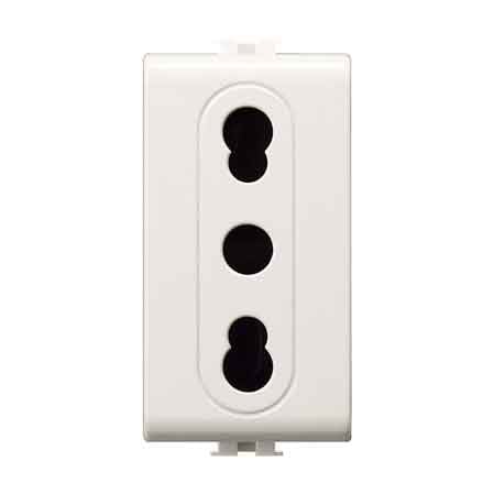 PRESA BIVALENTE 'EASY' 10/16A 250V 2P+T - Bianco