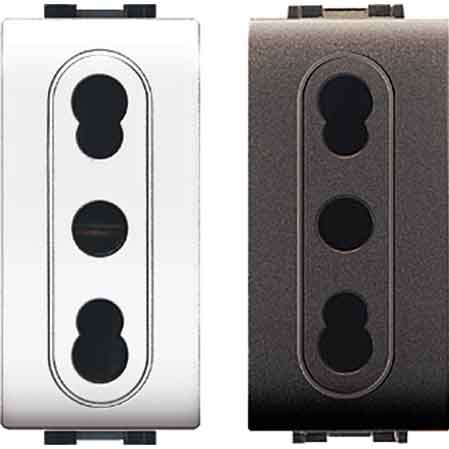 PRESA BIVALENTE 'MYLIFE' 10/16A 250V 2P+T - Bianco